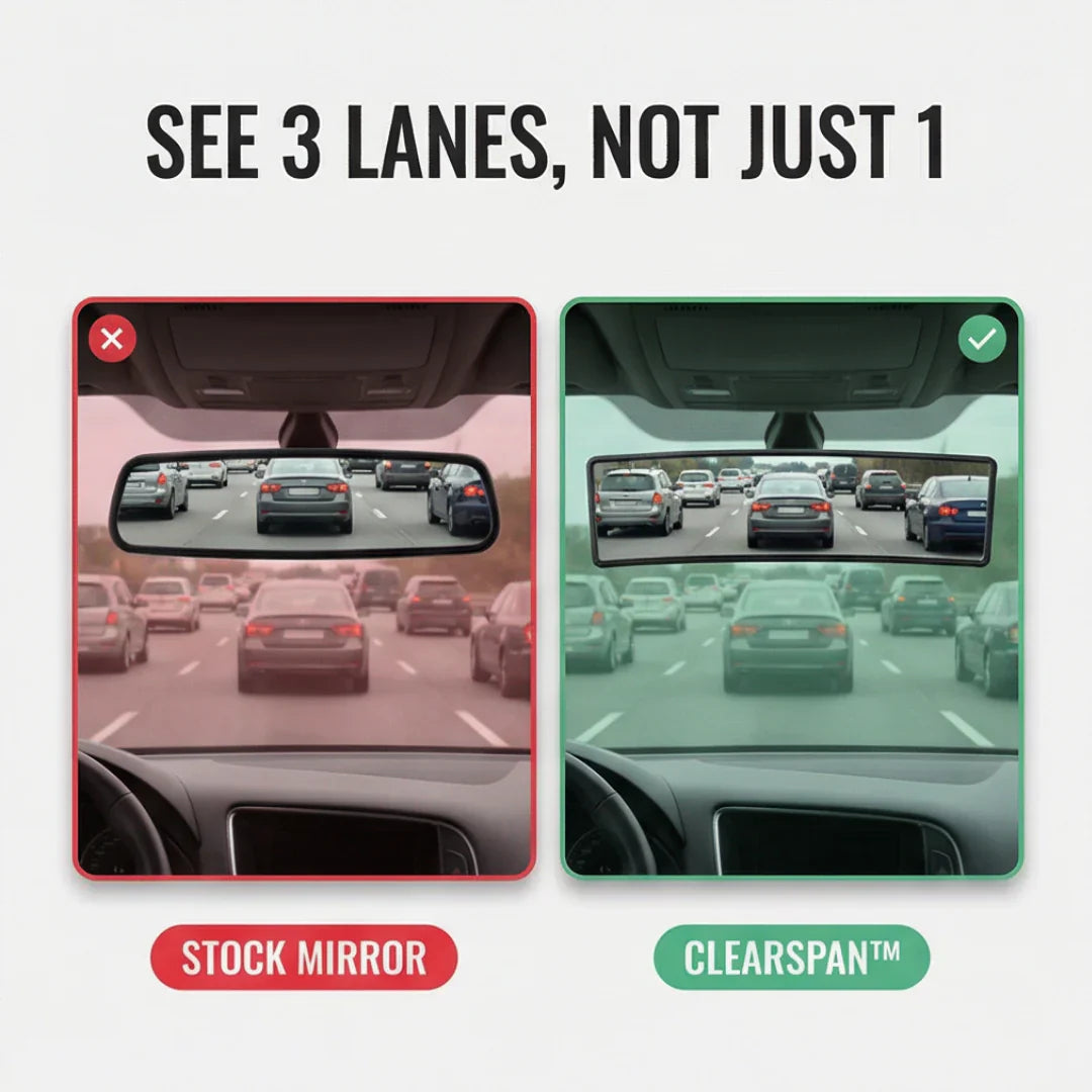 Wide Angle Panoramic Rearview Mirror